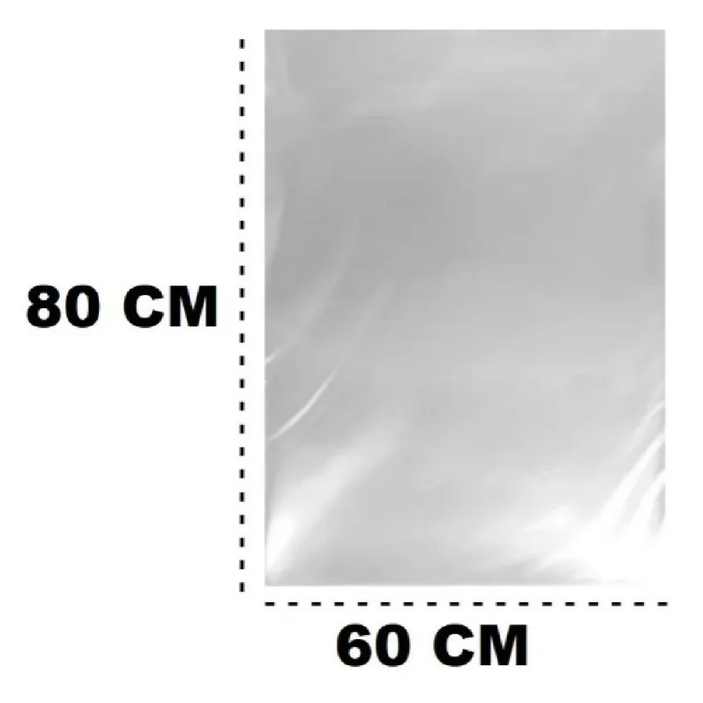 Saco Plástico Cristal Transparente 60x80cm Pacote 1kg Grosso em Oferta na Shopee