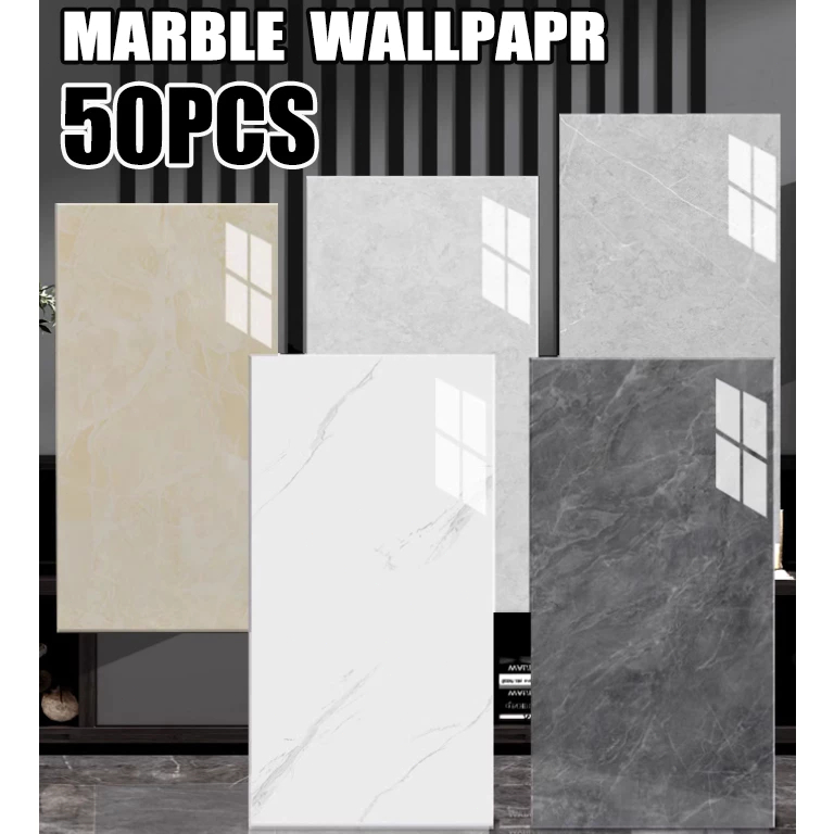 KIT 50 Placas Adesiva autocolante MÁRMORE - 30x60cm em Oferta na Shopee