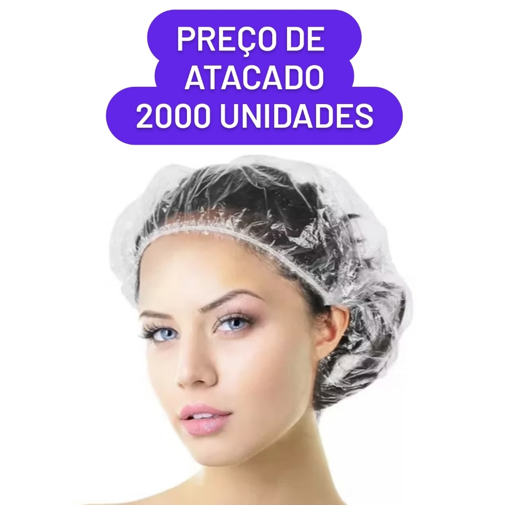 2000 Touca Plástica Descartável Para Banho sanfonada Promoção ATACADO