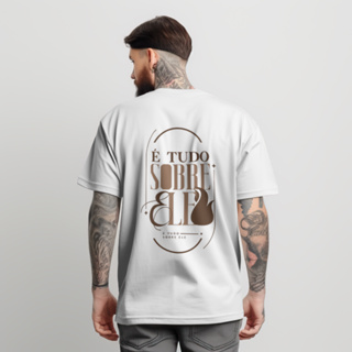 Camiseta Cristã Streetwear Masculina Feminina É tudo sobre ele Yeshua 100% algodão em Oferta na Shopee
