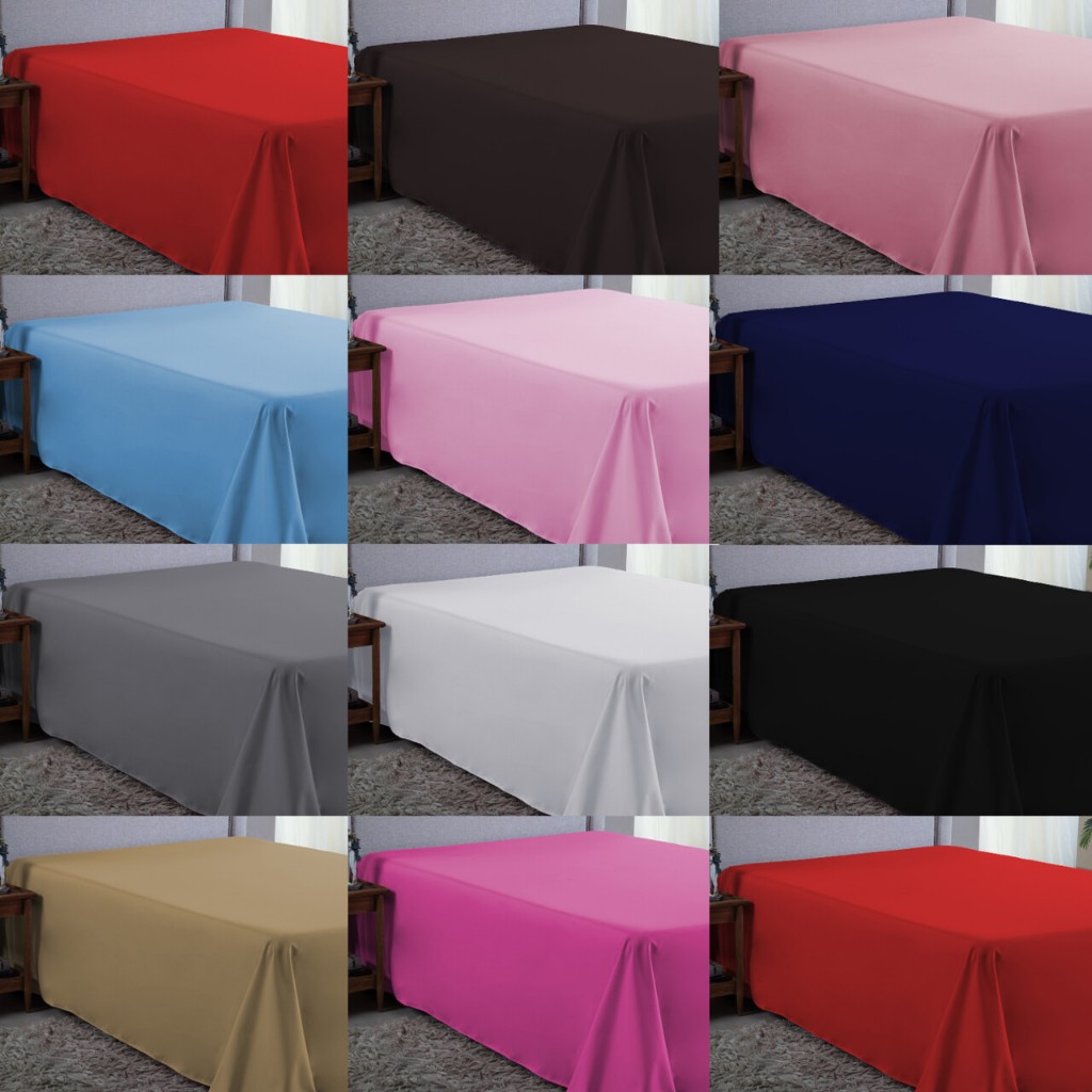 Lençol 400 Fios Extra Macio Sem Elástico Aveludado com Bainha Forro Roupa Cama Box Avulso Qualidade