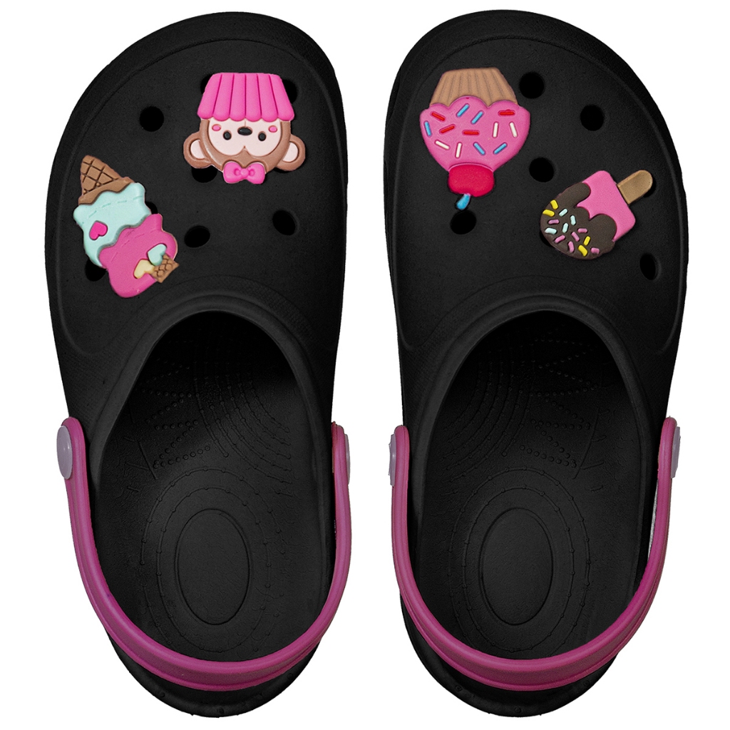 Sandália Babuche Infantil Feminina Menina Criança Antiderrapante Cupacke Colorido Moda Chinelo Calce Fácil Confort Macio