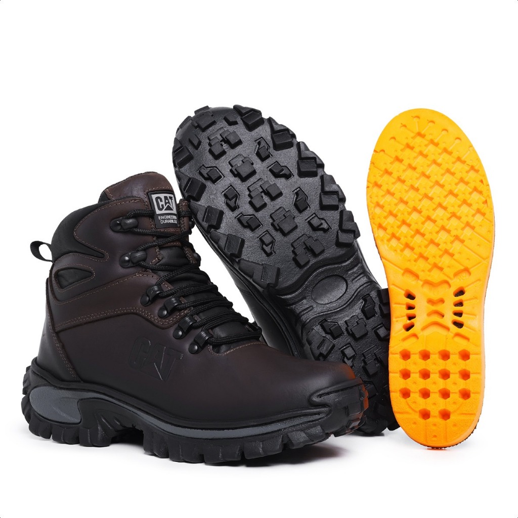 Bota Coturno Caterpillar Adventure Masculino Feminino Couro Legitimo Palmilha Gel 35 a o 46 em Oferta na Shopee
