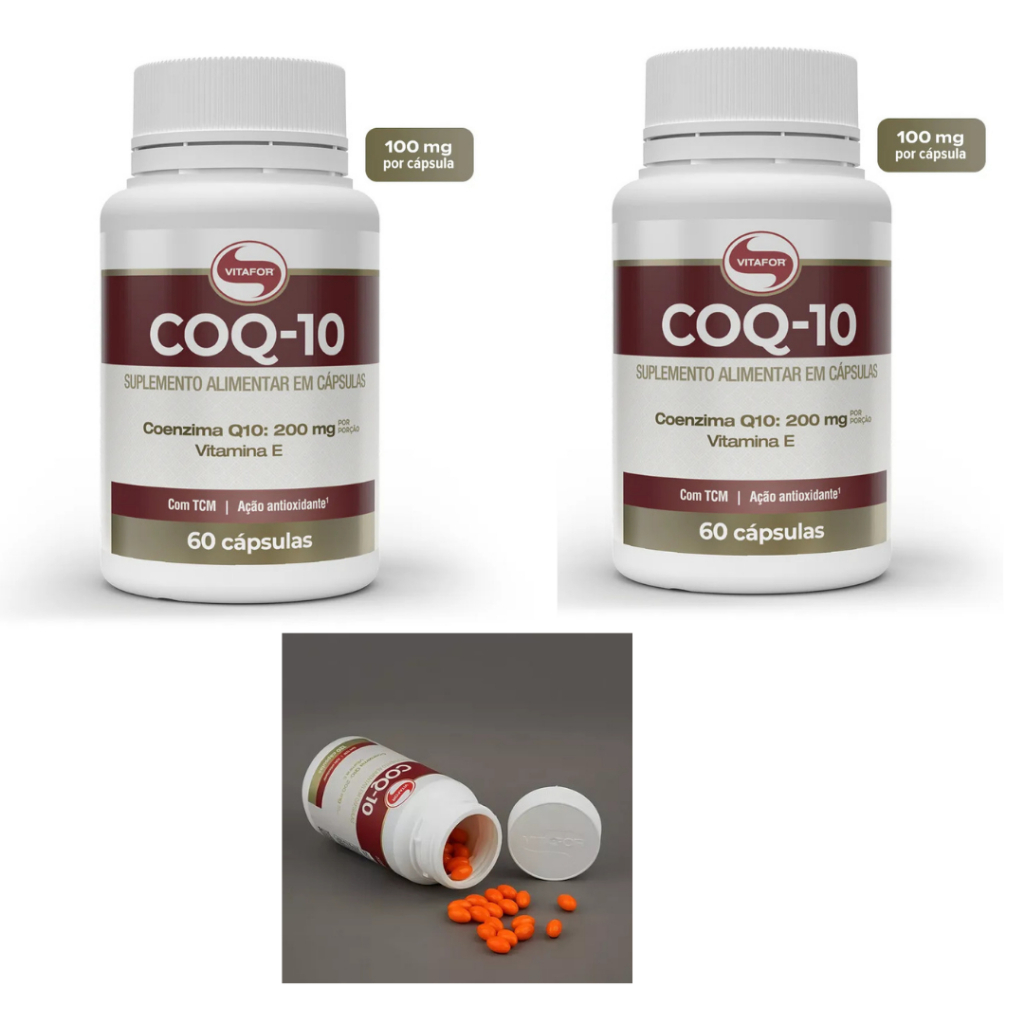 Combo com 2 Coenzima Q10 200mg 60 Cápsulas Vitafor