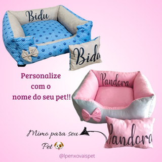 Cama para Cachorro - Cama Pet - Casinha de cachorro Luxo com Nome P , M , G Várias Cores em Oferta na Shopee