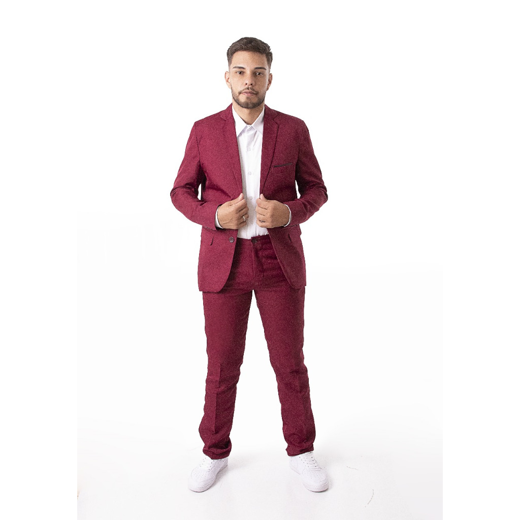 Terno Slim Masculino Oxford Para pessoas Elegantes