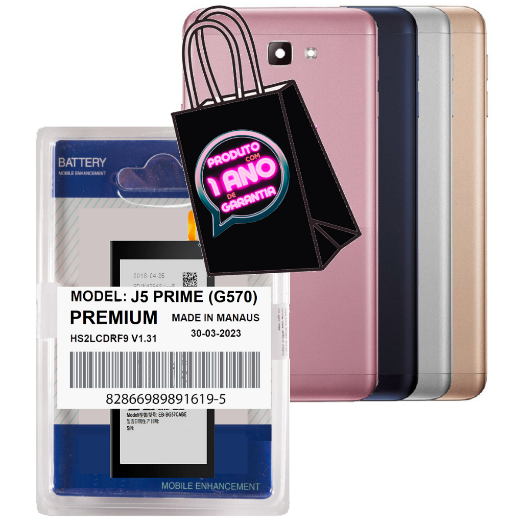 Battria Compatível Com Galaxy J5 Prime G570 + Carcaça Tampa Traseira + 0rigna! Com Logo!