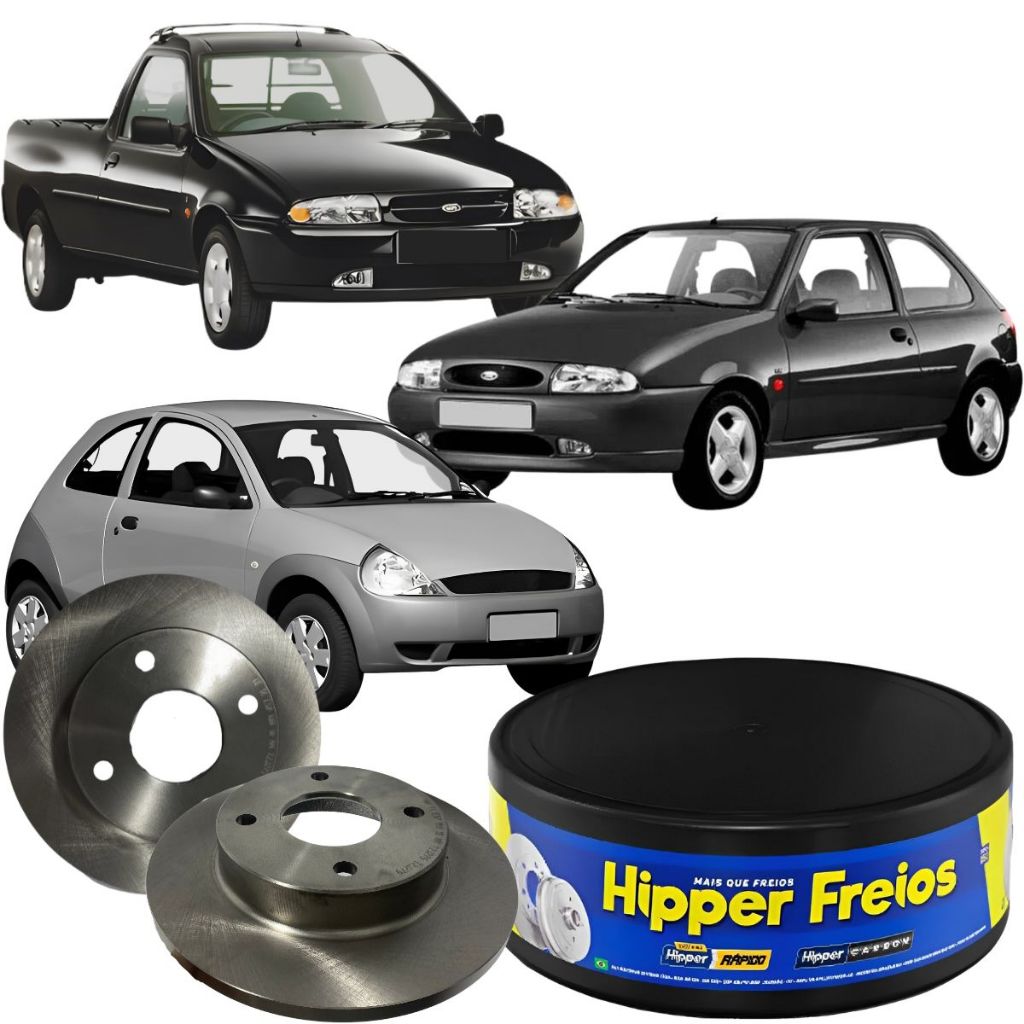 Par Disco Freio Dianteiro Sólido Original Courier Fiesta Ka em Oferta na Shopee