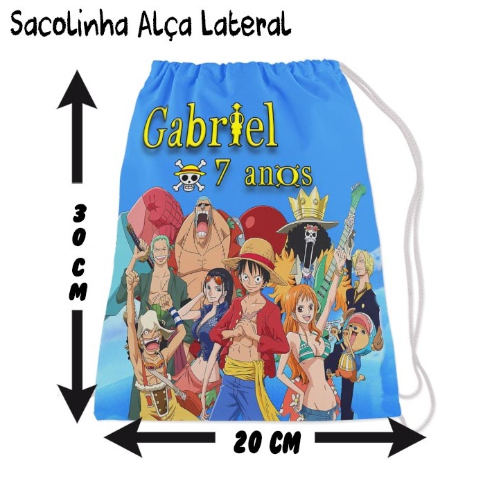 Kit Mochilinha Sacolinha Mochila Saco Sacochila Saquinho Lembrancinha Brinde Aniversario Personalizadas One Piece