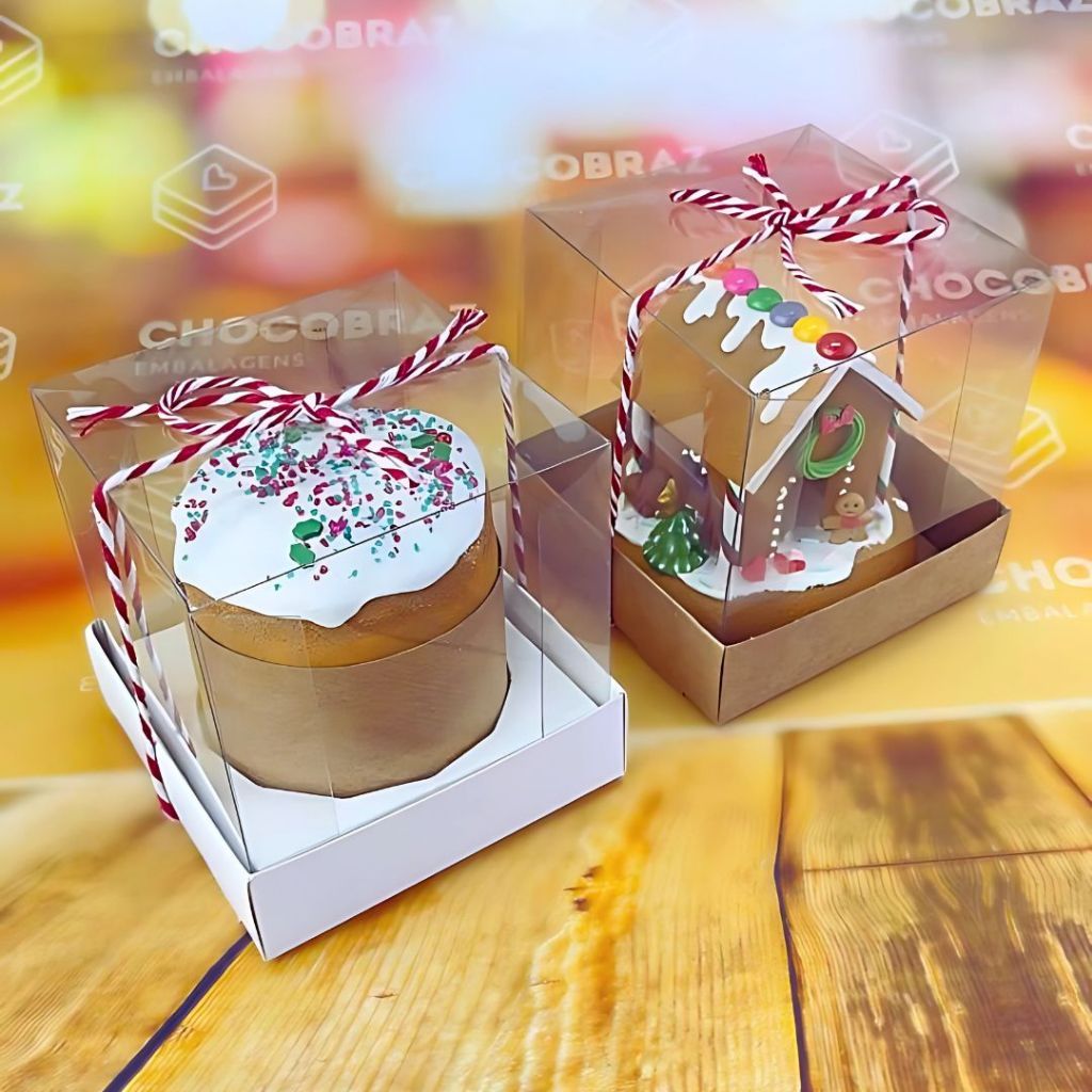 10~50 KIT CAIXAS QUADRADA COM VISOR 10X10X10 BRANCA OU KRAF CUPCAKE MINI BOLO LEMBRANCINHA em Oferta na Shopee