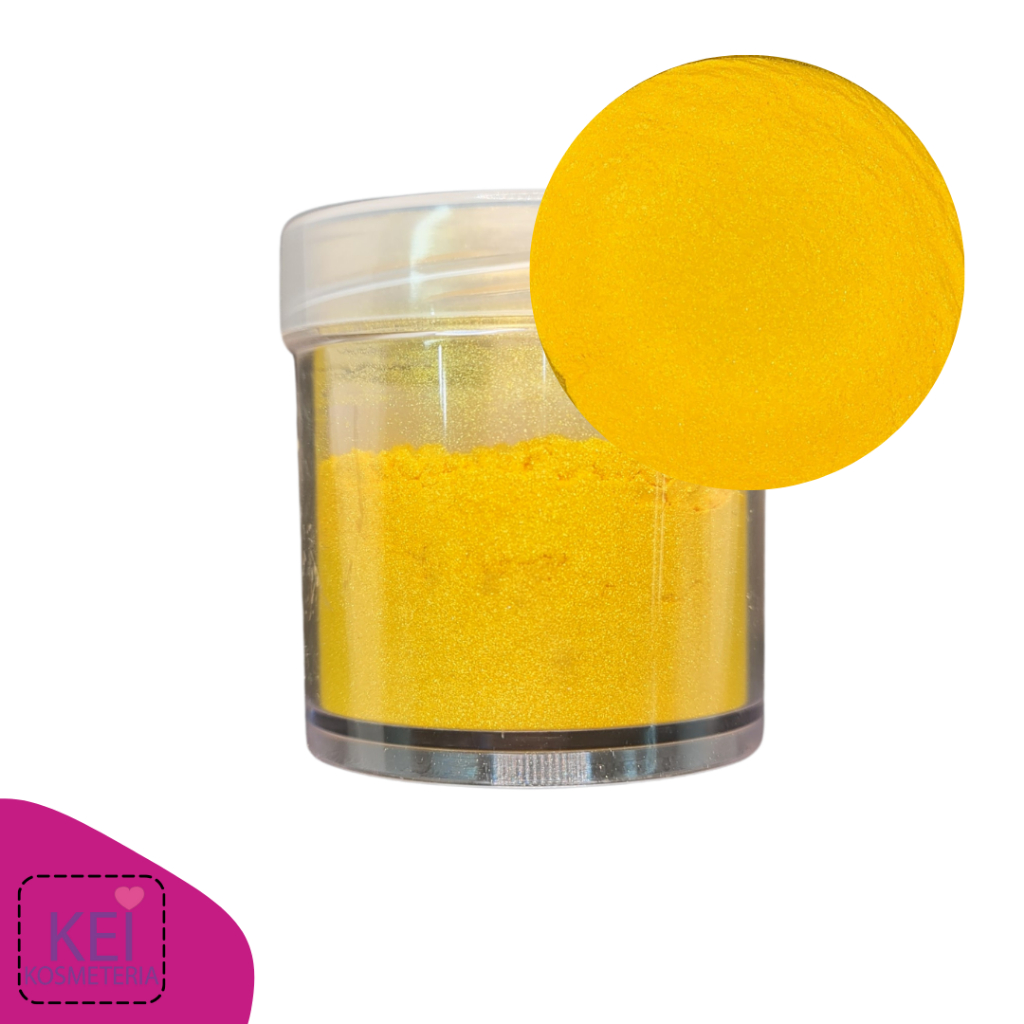 Mica Sunflower Yellow – (Mica Amarelo Girassol) – 10g | para Sabonetes, Maquiagens e Artesanato em Oferta na Shopee