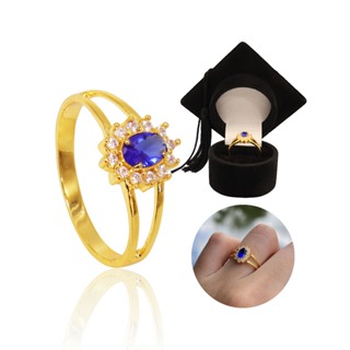 Anel Formatura Feminino Moeda Antiga Banhado - Administração (Capelo) em Oferta na Shopee