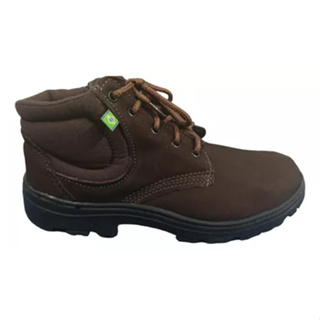 Bota Botina Coturno Nobuck Brasfort Marrom Top Obra Pvc CA: 43517 em Oferta na Shopee