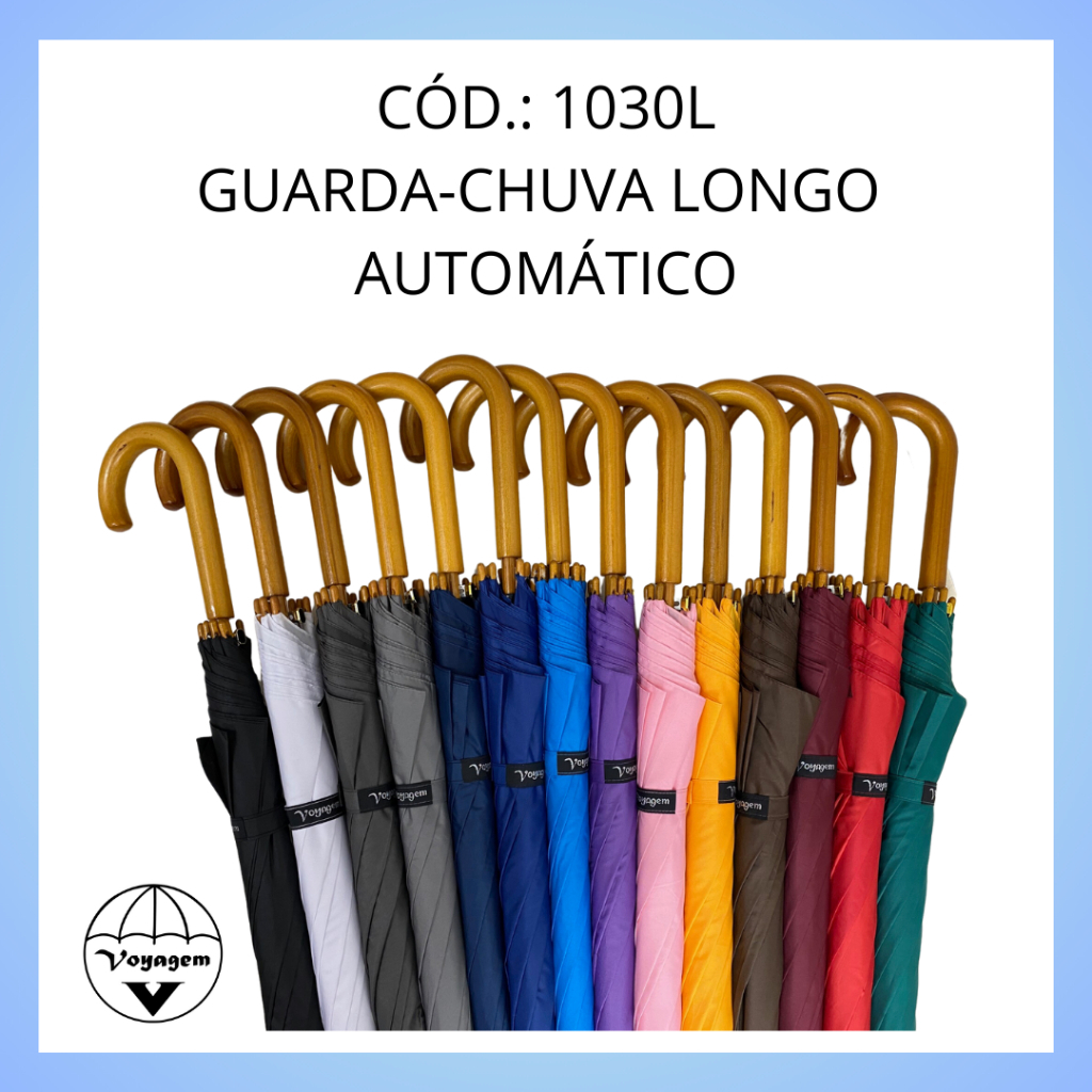 1030L GUARDA CHUVA REFORÇADO ,VARÃO MADEIRA CABO MADEIRA ORIGINAL VOYAGEM (PREÇO DE CADA PEÇA)