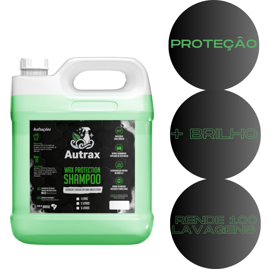 Shampoo Com Cera De Carnaúba 5 Litros  Maior brilhoo e economia Automotivo + Brilho em Oferta na Shopee