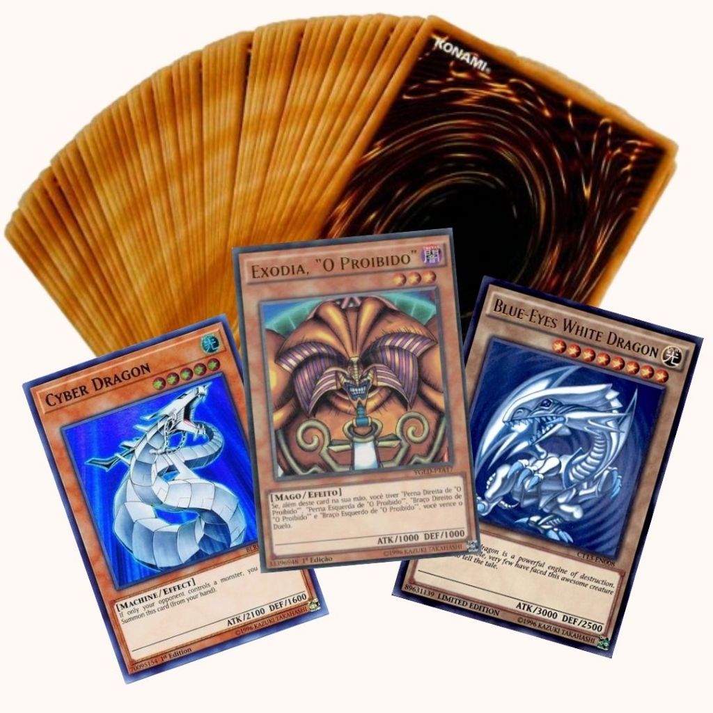 Yugioh Lote 100 Cartas Originais TCG com 1 Card Nostálgico