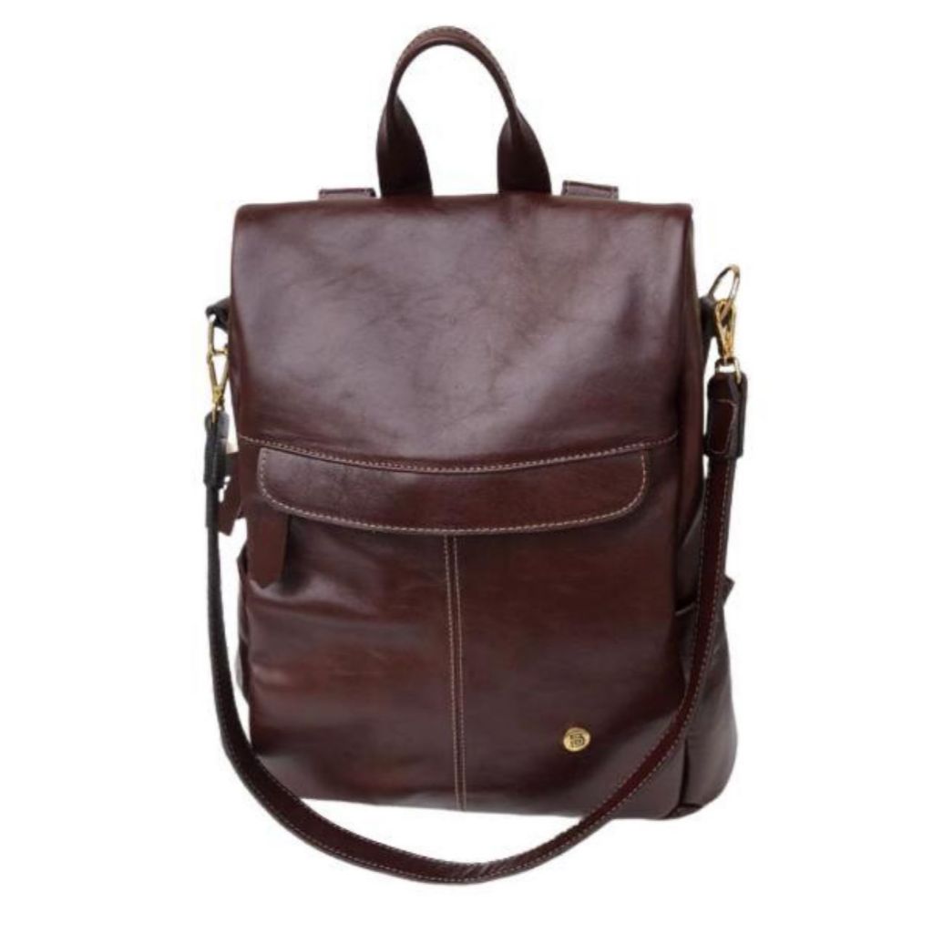 Mochila de Couro Legítimo Feminina Luxo Linda Passeio Notebook Anti Furto Bolsa Faculdade