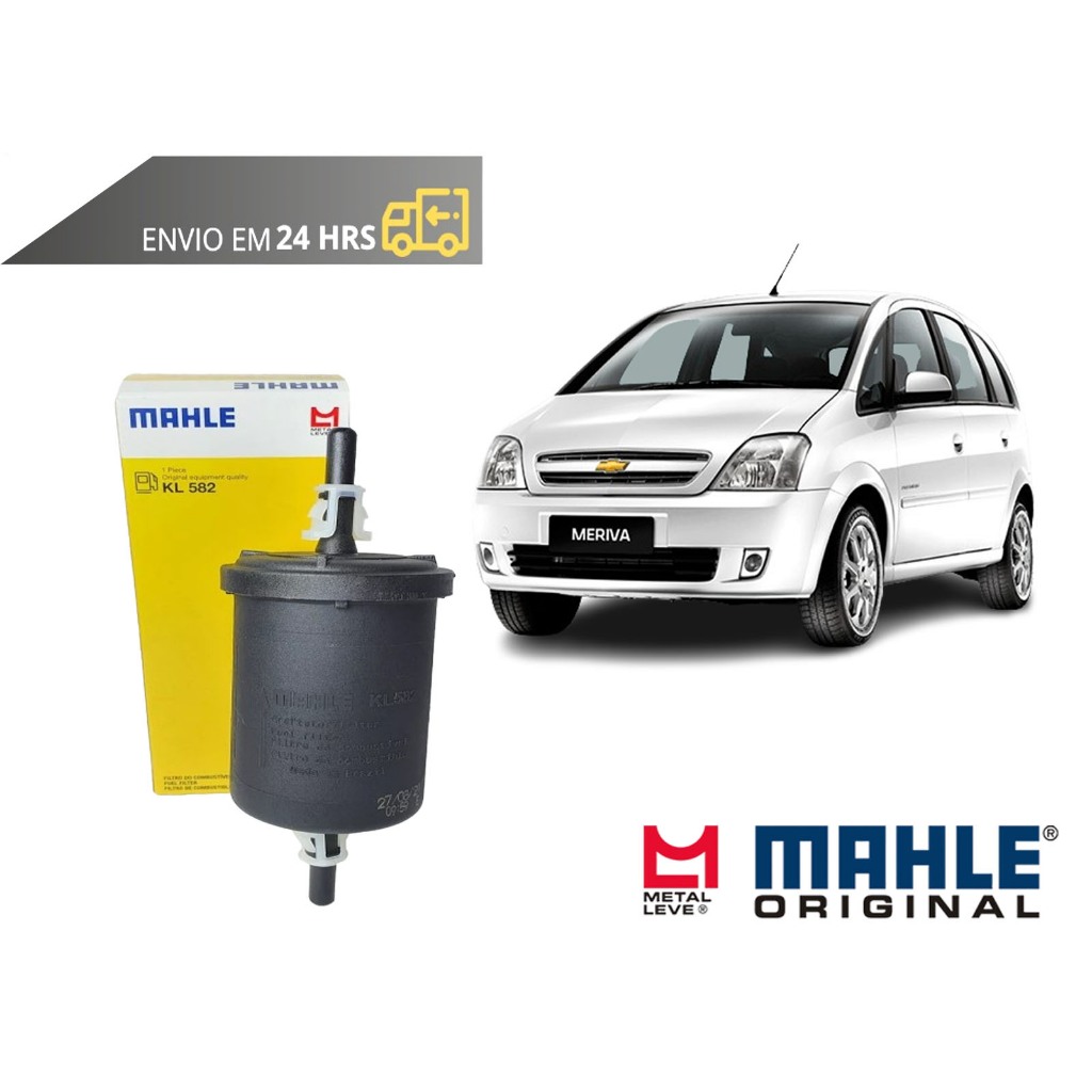 Filtro de Combustível Meriva Todas de 2003 a 2012 Original Mahle Metal leve em Oferta na Shopee