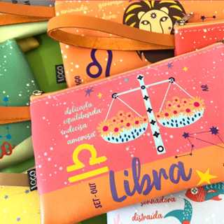 Carteira Feminina Signos Do Zodiacos Porta Cartão Documentos Dinheiro Moedas Multiuso em Oferta na Shopee