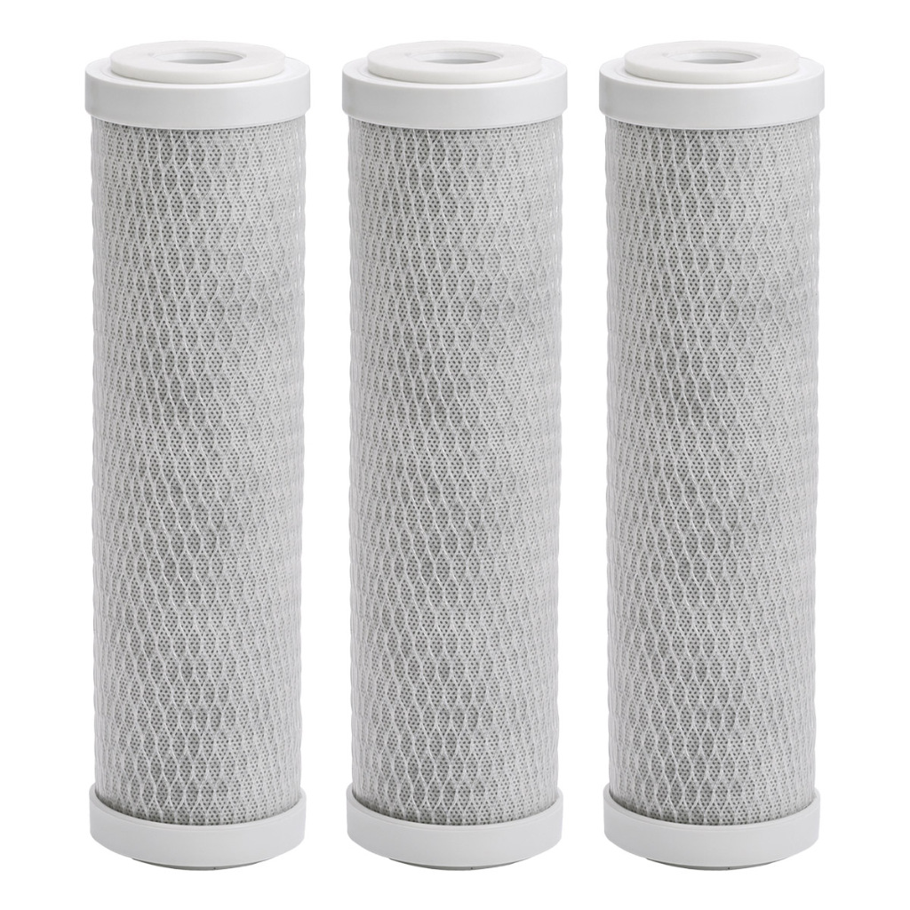 KIT 03 Refil Filtro Carvão Ativado Carbon Block 9.3/4 Encaixe