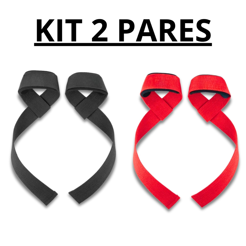 Kit 2 𝗣𝗔𝗥𝗘𝗦 Tala Straps 𝟭𝟬𝟬% 𝗔𝗹𝗴𝗼𝗱𝗮̃𝗼 Premium  Musculação Academia e Crossfit