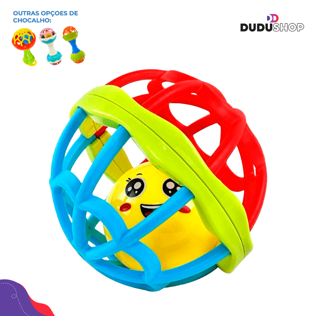Chocalhos Para Bebês Anel De Bola De Silicone Treinamento Dutoys em Oferta na Shopee