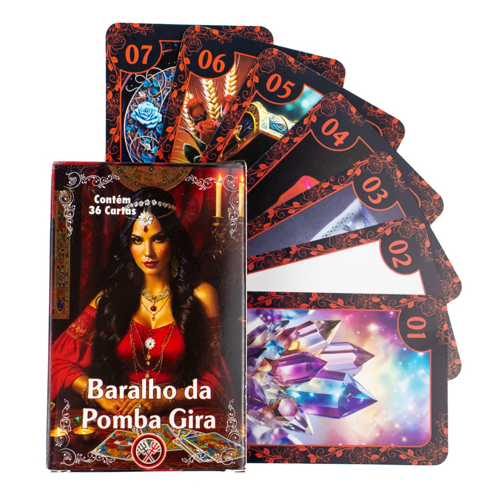 Tarô Baralho Da Pomba Gira 36 Cartas Com Manual em Oferta na Shopee