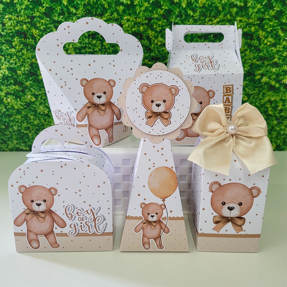 Kit Chá Revelação Caixinhas Lembrancinhas