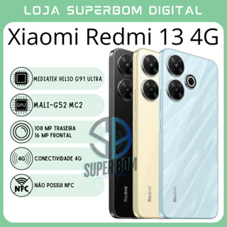 Celular Xiaomi Redmi 13 4G | Câmera 108MP , Processador Mediatek Helio G91 Ultra,  Bateria...