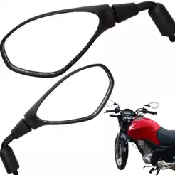 Par Retrovisor Bmw F800 Haste Curta Fixo Rebaixado Rosca Honda Fan 125 150 160 Cb 300 Xre 300