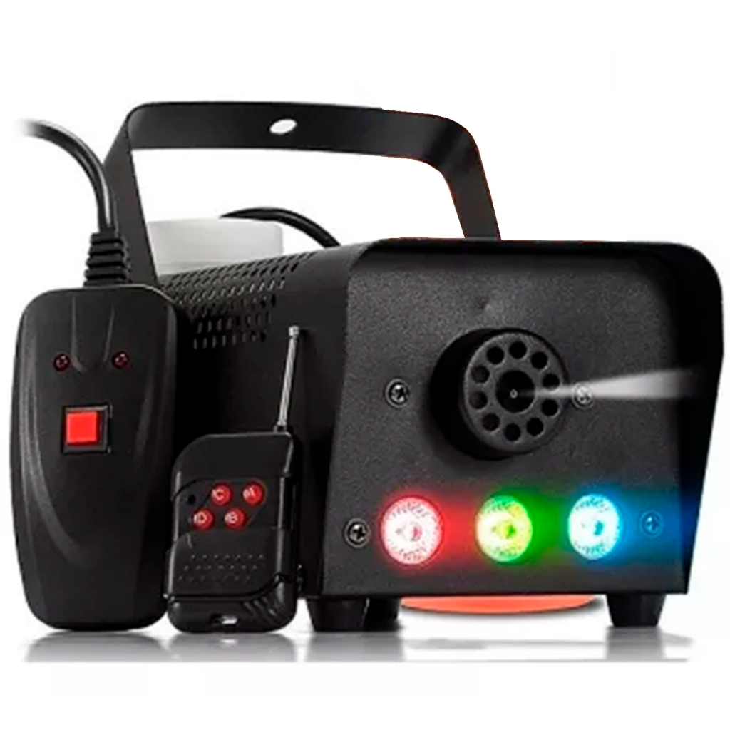 Máquina De Fumaça 3 Leds Rgb 1200w Controle Sem Fio YDTECH