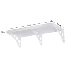 Prateleira 60x20 Pvc Suporte Plástica Astra Branco Porta Shampoo Banheiro