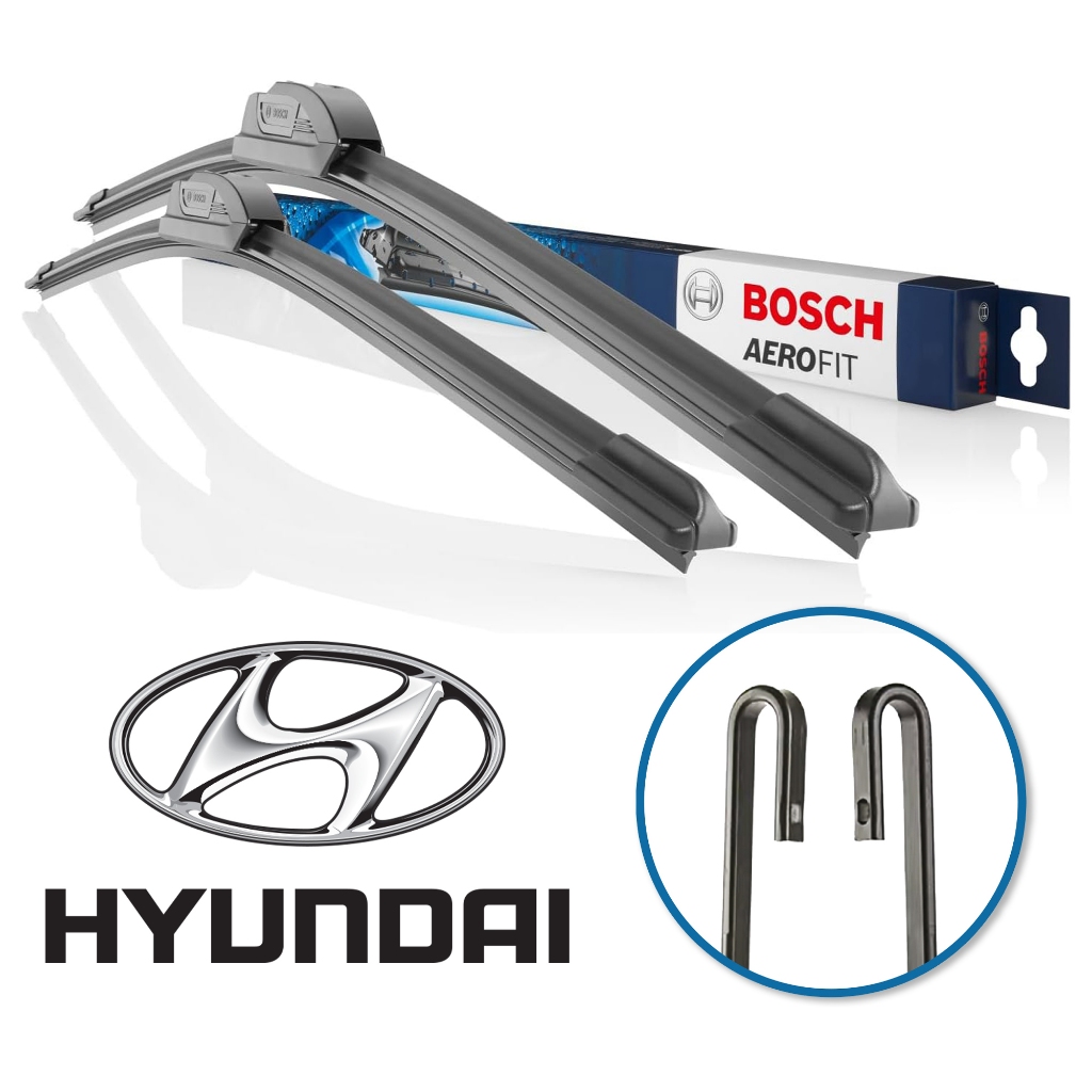 Par de Palheta Limpador de Parabrisa Aerofit Grancho Original Bosch Hyundai em Oferta na Shopee