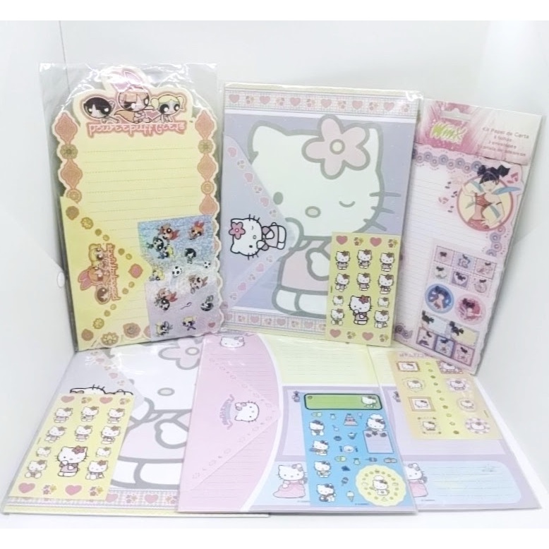Papel de Carta e Carta Hello Kitty Clube das Winx Super Poderosas