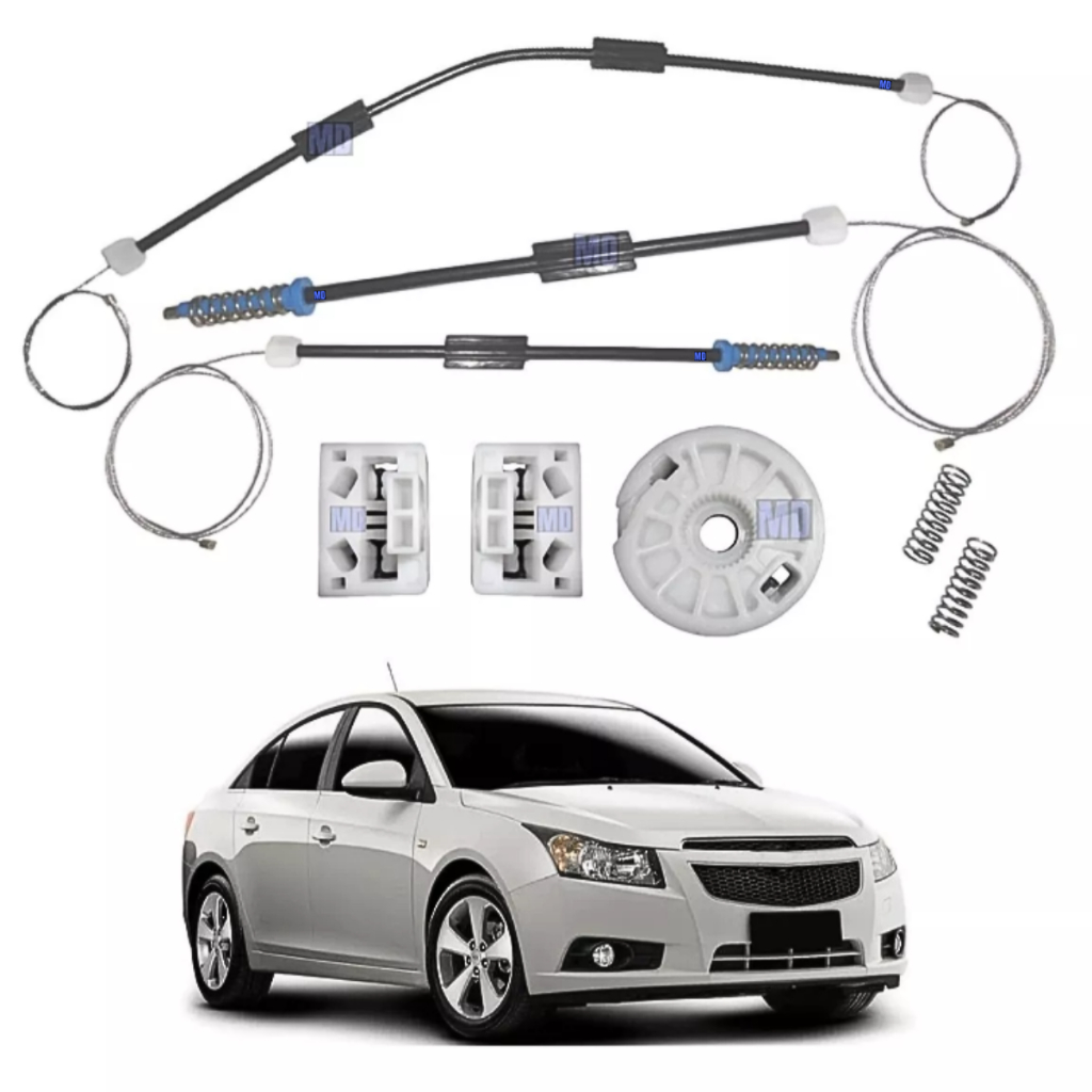 Kit Reparo Cabo De Aço Da Maquina De Vidro Elétrico Gm Cruze Porta Dianteira | Cabo da Maquina De Vidro Do Cruze