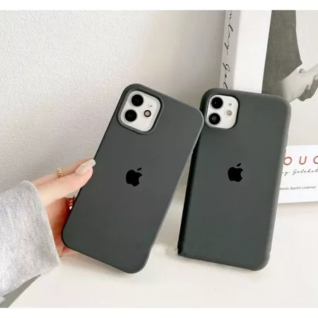 Capa Case Capinha Aveludada Silicone CINZA GRAFITE 7/8G, 7/8PLUS XS XR XSMAX 11 12 13 14 15 16 PLUS PRO MAX