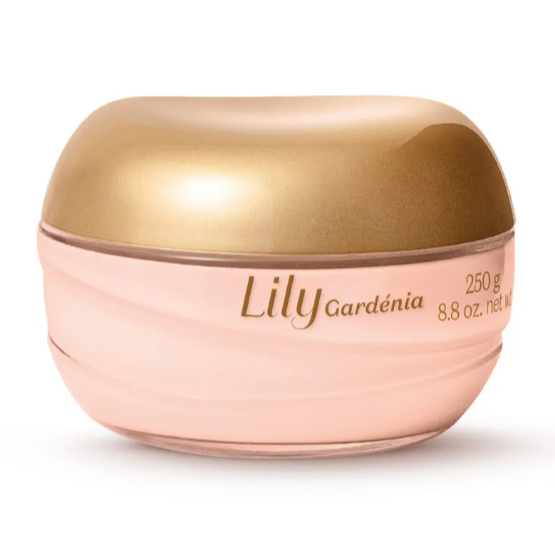 Creme Acetinado Hidratante Desodorante Corporal Lily Gardénia 250g em Oferta na Shopee