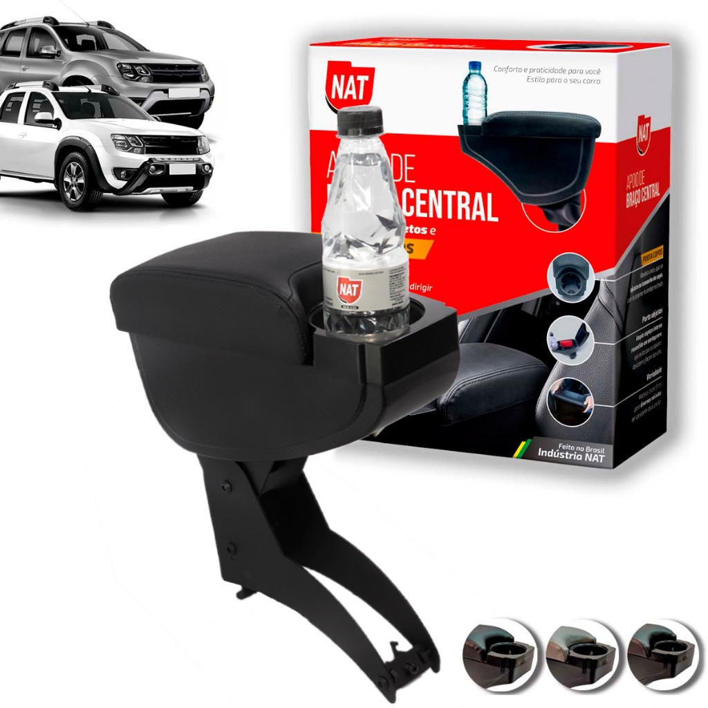 Apoio de Braço Duster E Oroch 2011 Até 2020 EFM C/ Porta Copo em Oferta na Shopee