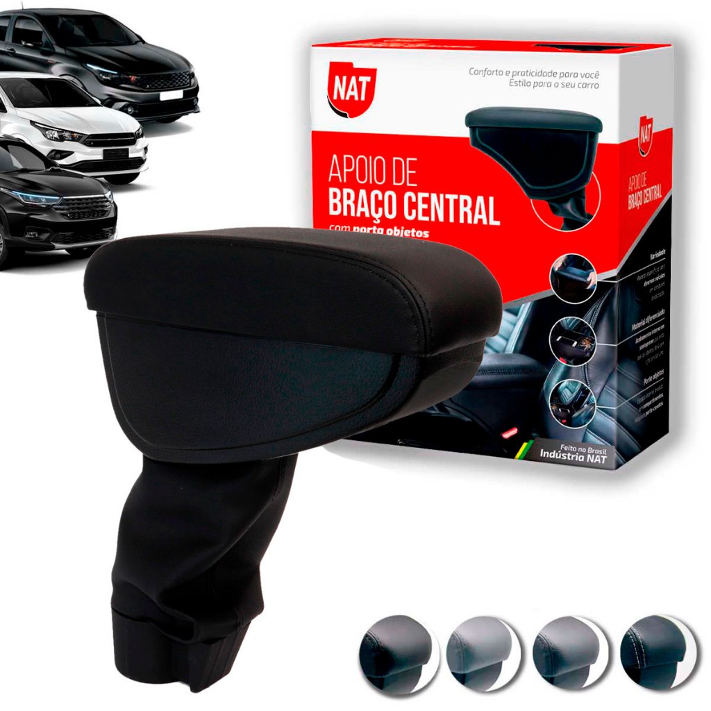 Apoio de Braço Argo E Cronos Ano 2017 Até 2026 E Strada 2020 Até 2026 C/ Porta Objeto em Oferta na Shopee