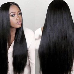 Peruca Lisa Super Natural Similar ao Cabelo Humano Sem Brilho 75cm