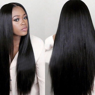 Peruca Lisa Super Natural Similar ao Cabelo Humano Sem Brilho 75cm em Oferta na Shopee