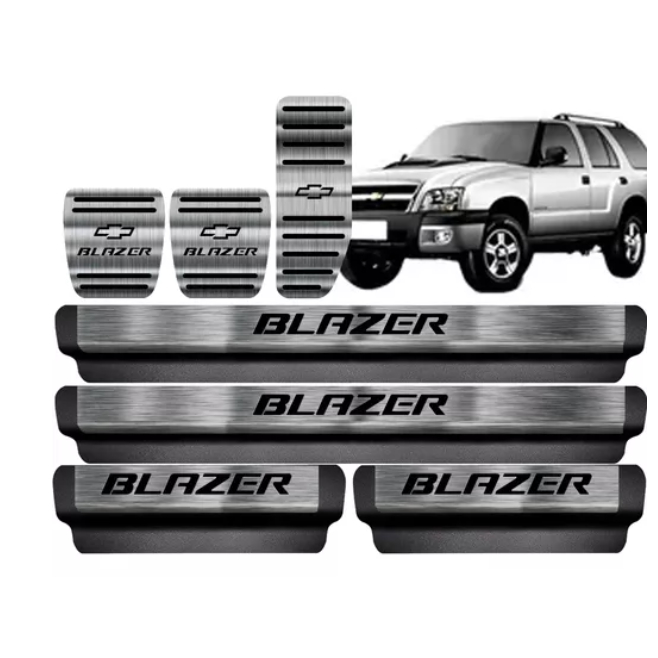 Soleira Pedaleira Gm Blazer Manual Aço Inox Puro + Vini