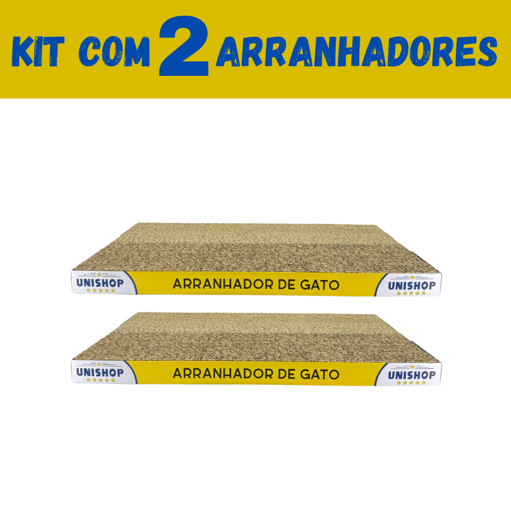 2 Arranhador Para Gato Papelão Ondulado 100% Resistente Brinquedo Anti-Stress Premium - Unishop em Oferta na Shopee