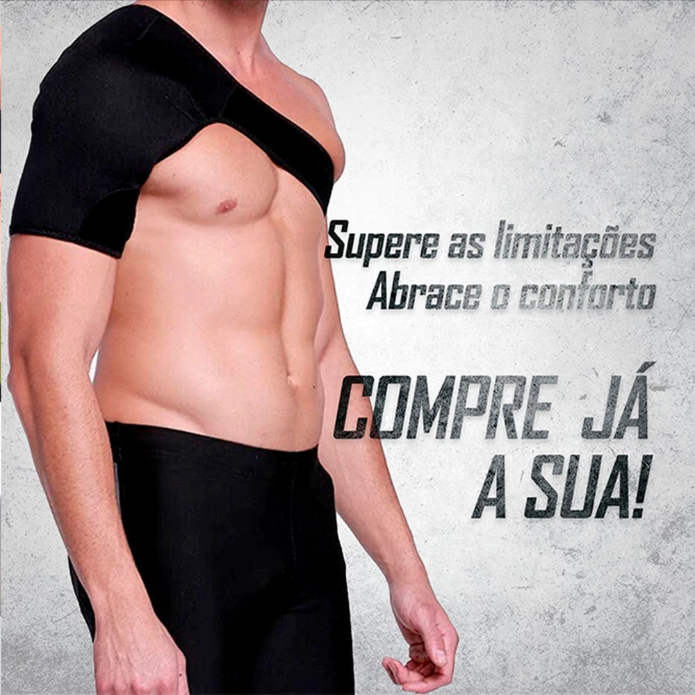 Ombreira Protetor Suporte de Ombro e Clavícula Neoprene Treino Academia Lesões