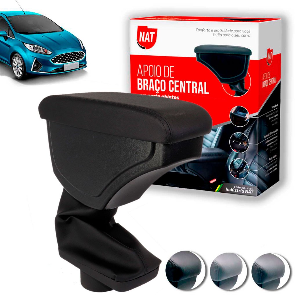 Apoio de Braço Fiesta Nacional Ano 2013 Até 2019 C/ Porta Objeto em Oferta na Shopee