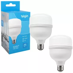 Kit 2 Lâmpadas Super Bulbo Alta Potência Led 30w 6500k - Elgin
