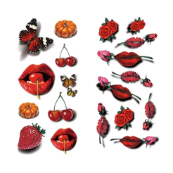 Kit 19 Tatuagens Temporárias 3D Tatuagem Temporária 2 Cartelas Pós Depilação