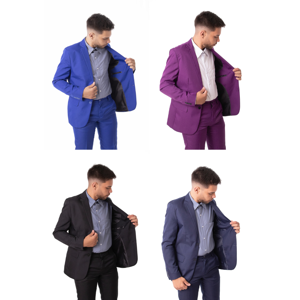 Terno Executivo De Luxo Varias Cores Alta Qualidade Masculino Completo Acabamento Premium