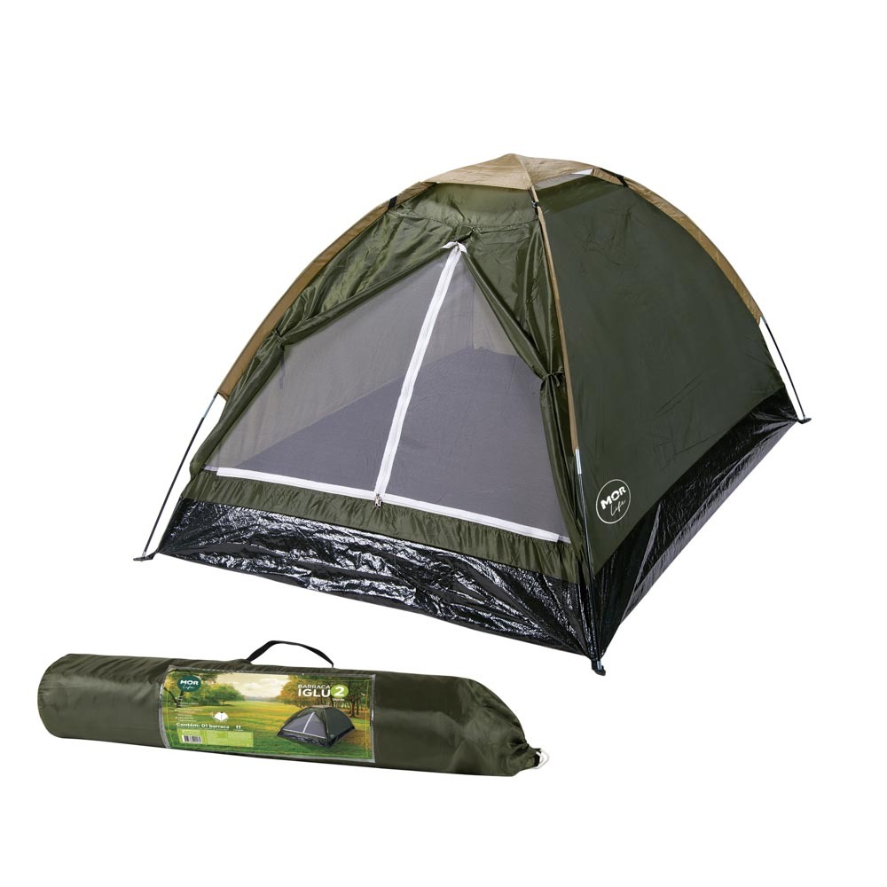 Barraca Camping Mor Iglu Verde 2 Pessoas Acampar Acampamento Tenda Pesca Viagem Retiro Praia Trilha