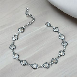 Pulseira Feminina Aço Inoxidável Coração Com Pedrinhas em Oferta na Shopee